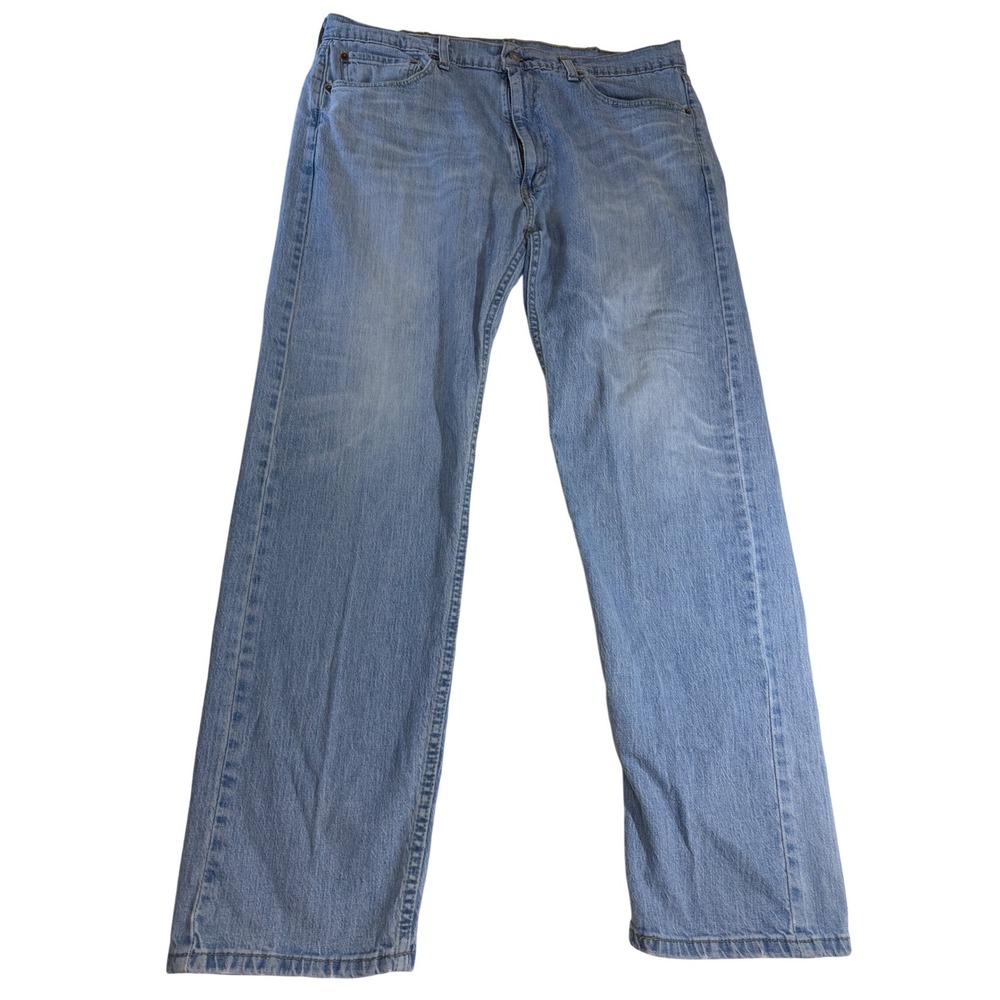 Levis 501 Original Fit Mens Jeans 38x32 Light Wash Blue Denim Straight Leg J8